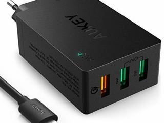 aukey quick charge 30 caricabatteria da parete 435w con 1 porta quick