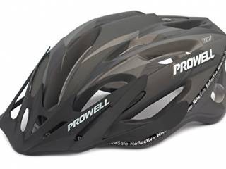 prowell f59 casco da bicicletta matt nero large include luce sharkfin