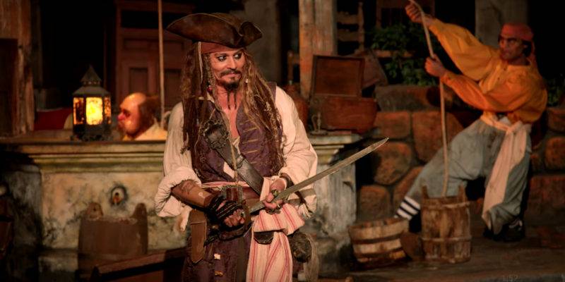 Johnny Depp Surprises Fans as Captain Jack Sparrow at Disneyland 02