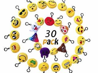 okaytec set ben 30 pezzi portachiavi emoji faccine portachiavi emoticon pi