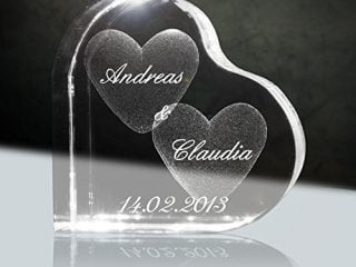 cristallo ti amo cuore in vetro laser 3d da 58 mm con incisione il