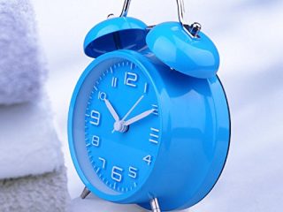 flyrcx stereo semplice sveglia luminosa di quattro pollici campana doppia