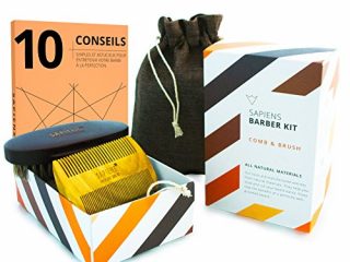 kit da barba premium con spazzola e pettine spazzola in setole naturali di