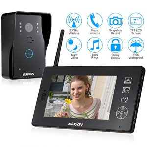 kkmoon 24ghz 7 pollici wireless lcd colore video telefono del portello del