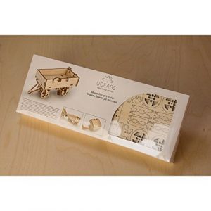 mechanical 3d puzzle tractor trailer by ugears