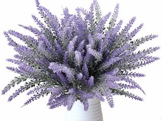 mihounion 8 pezzi fiore artificiale di lavanda piante artificiali eleganti