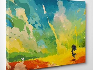 quadro su tela canvas intelaiato pronto da appendere miyazaki bozza