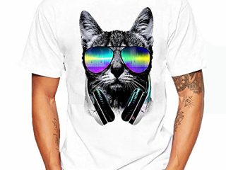 topgrowth uomo ragazzo o collo stampa semplice tee manica corta in cotone t