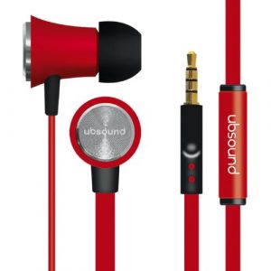 ubsound fighter auricolari stereo scocca in alluminio rosso red