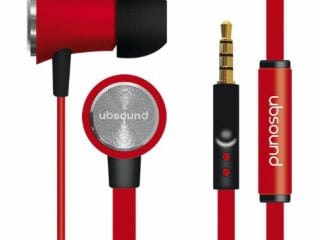 ubsound fighter auricolari stereo scocca in alluminio rosso red