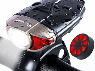 usb ricaricabile bike light set west biking 300lumen super bright