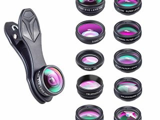 apexel 10 in 1 telecamera kit obiettivo lente grandangolare obiettivo macro