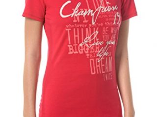 champion donna t shirt auth sp cott jerse rosso l 109001f16