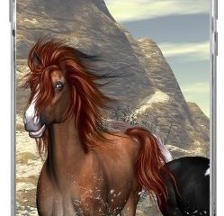 custodia silicone trasparente per iphone 7 iphone 8 cavalli