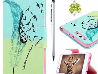 huawei p10 plus flip cover custodia libro pelle pu e tpu silicone con