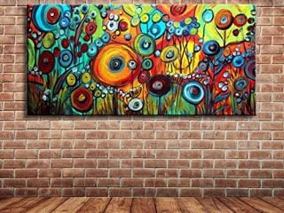 iplst grande tela moderna di paesaggio di primavera pittura di paesaggio