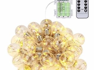 keynice catene luminose lanterna 197ft 6m catena a lampadina 15 g40