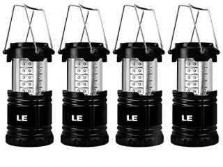 le 4 lanterne led con 30 led 140 lm pieghevole chiudibile portatile