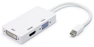 mygadget cavo adattatore 3in1 mini display port hdmi vga dvi convertitore