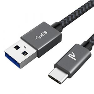 rampow cavo usb tipo c rivestito in nylon intrecciato 1m 33ft garanzia