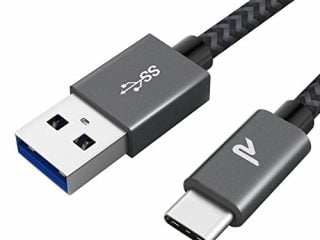 rampow cavo usb tipo c rivestito in nylon intrecciato 1m 33ft garanzia