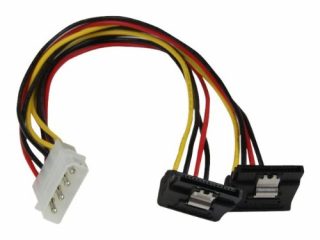 startechcom splitter cavo di alimentazione y lp4 a 2 sata latching ad