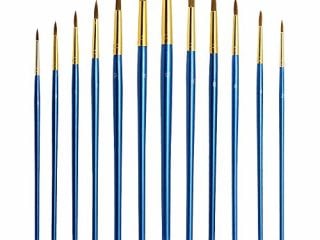 zilong set 12 pennelli da artista pennelli professionali materiale di legno
