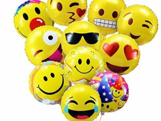 33 pz palloncini colorati emoji emoticon per party compleanni matrimoni