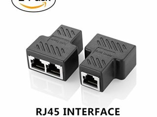 adattatore di connettori rj45 adattatore da 1 a 2 spina di divisore ethernet