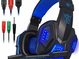 gaming headset con microfono e led per computer portatile cellulare ps4 e