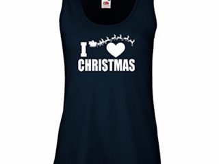 lepnime serbatoiomaglietta senza maniche femminile amo il natale abiti di