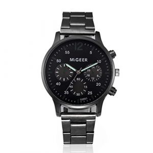orologi al quarzo nuovi uomini di modo bracciale in acciaio inossidabile di