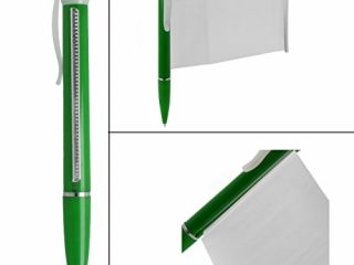 penna per appunti con bigliettino integrato e srotolabile verde 1