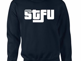 stfu maleducato insultare stampato slogan logo designer per adulti novit felpa