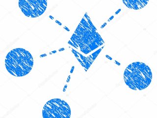 depositphotos 164360350 stock illustration ethereum net structure grunge icon