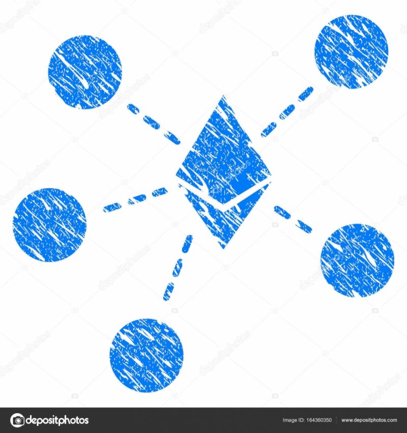 depositphotos 164360350 stock illustration ethereum net structure grunge icon