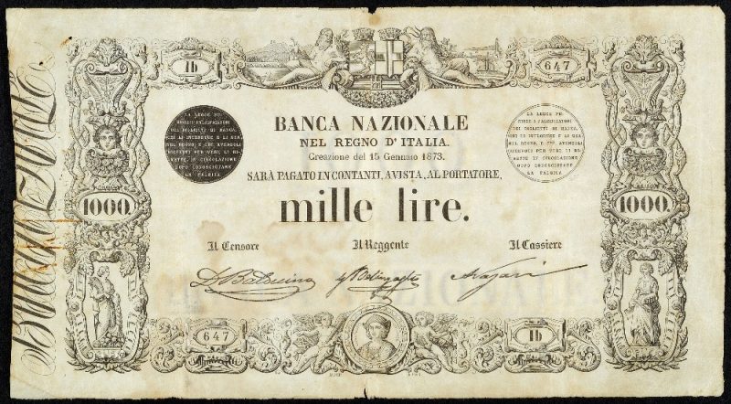 mille lire 1872
