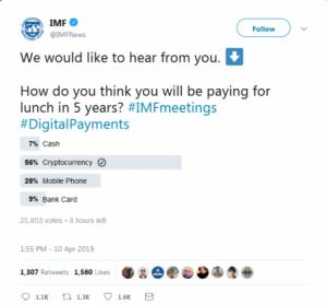 sondaggio fmi i pagamenti di criptovaluta saranno effettuati entro il 2024 1