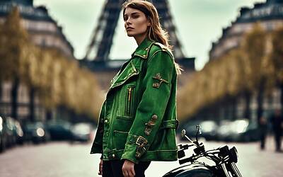 Alessia Marcuzzi alle sfilate di Parigi: total denim in stile militare