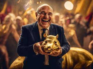 Alfonso Signorini riceve il primo Tapiro d'oro da Striscia la Notizia