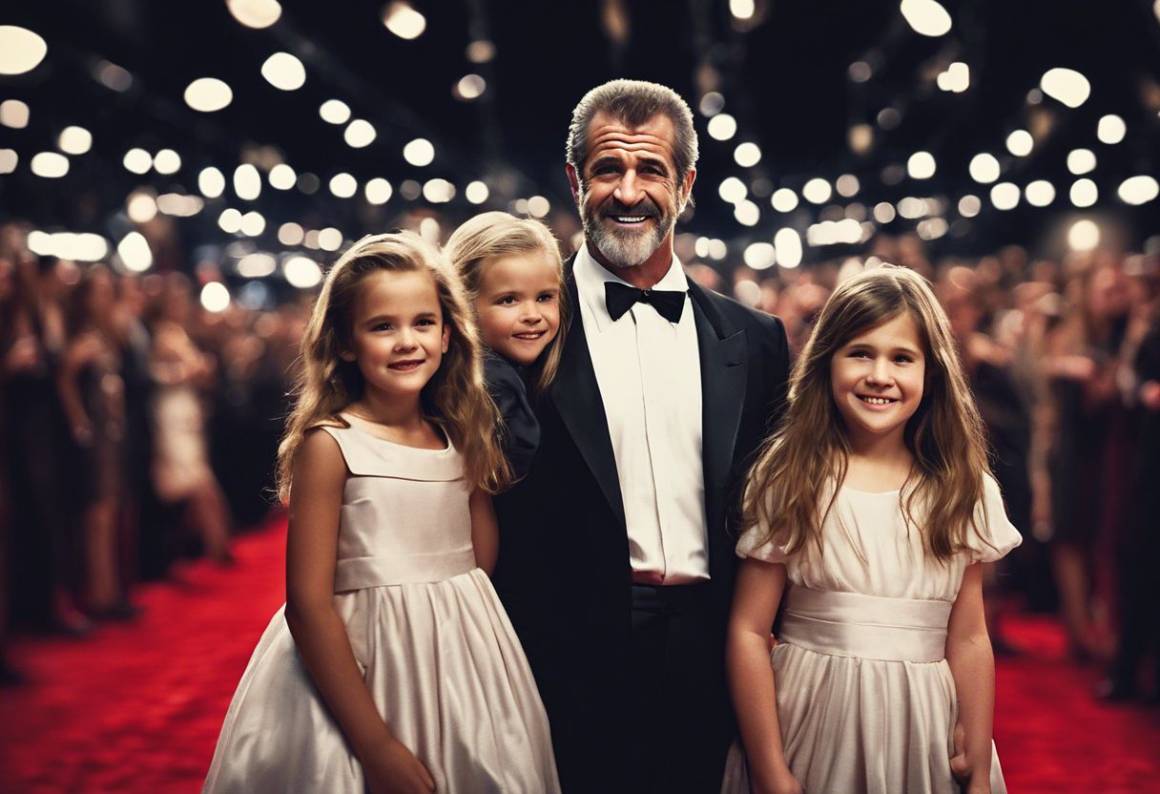 Mel Gibson svela il red carpet esclusivo con i figli Lucia e Lars