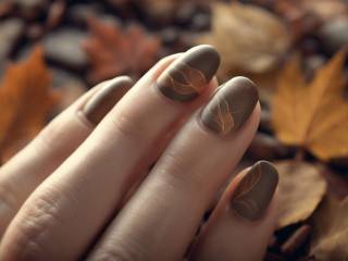Nail art autunnale elegante e discreta per uno stile chic e raffinato