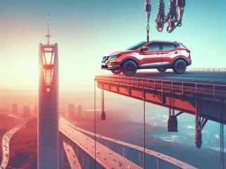 Nissan Qashqai stabilisce record mondiale di bungee jumping con auto da 65 metri