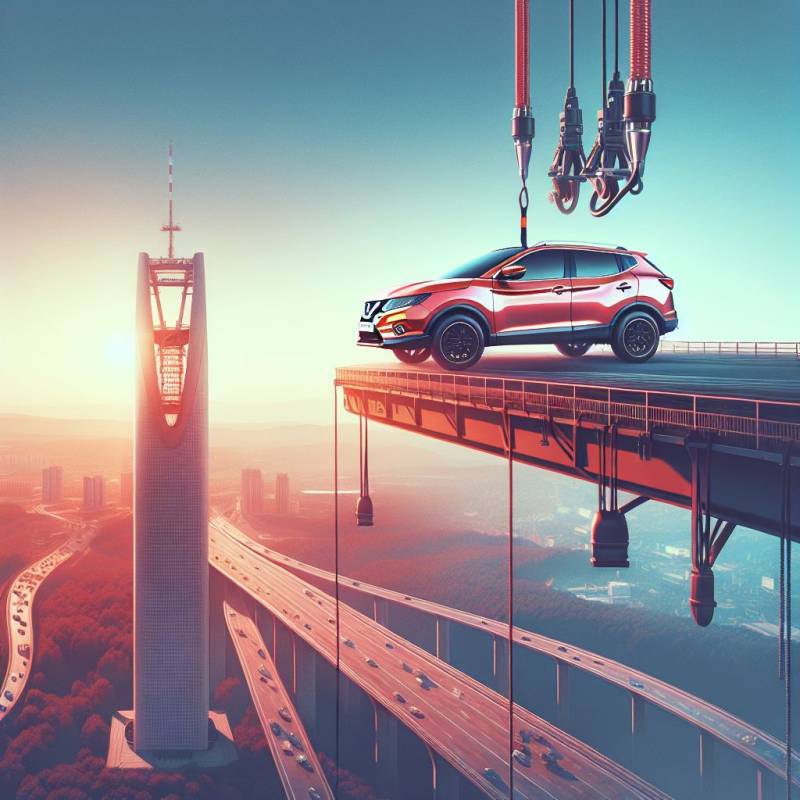 Nissan Qashqai stabilisce record mondiale di bungee jumping con auto da