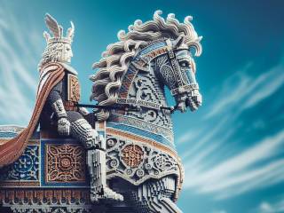 Piazza del Plebiscito ricostruita in 85mila mattoncini Lego a Napoli