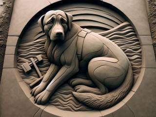 Scultura di sabbia racconta il tragico destino di un cane