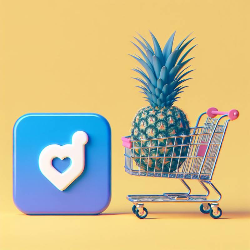 Trovare l'anima gemella su TikTok con l'ananas nel carrello