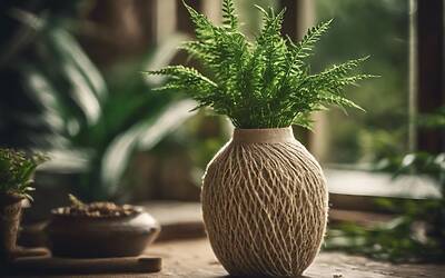 Vaso in fibra di canapa innovativo per ridurre l'uso della plastica