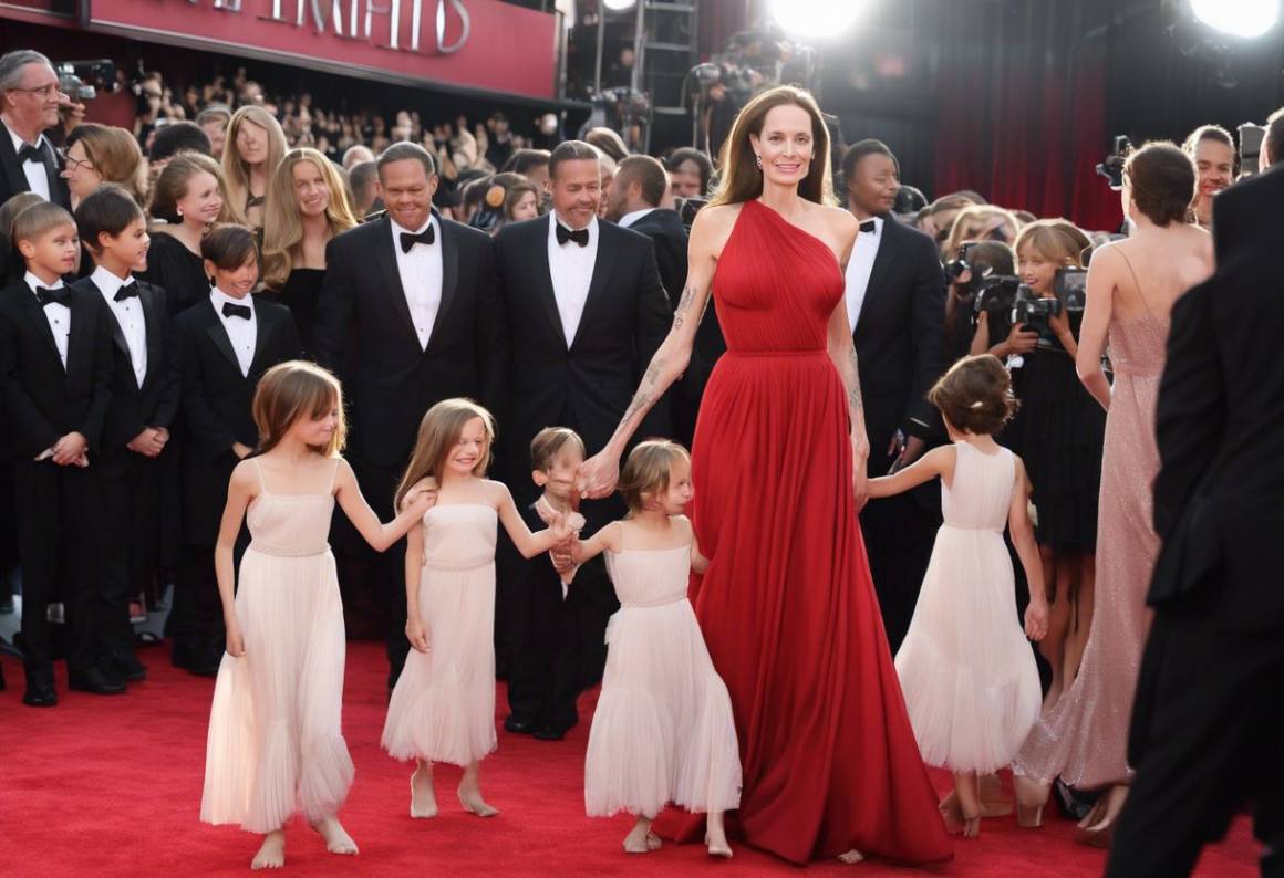 Angelina Jolie in red carpet con tre figli: emozioni e foto esclusive