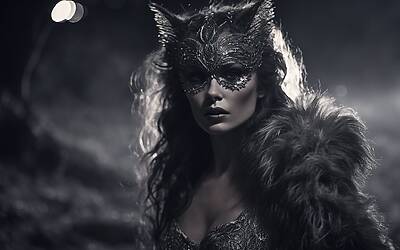 Barbara sorprende tutti alla sfilata con un abito sensuale da lupo mannaro